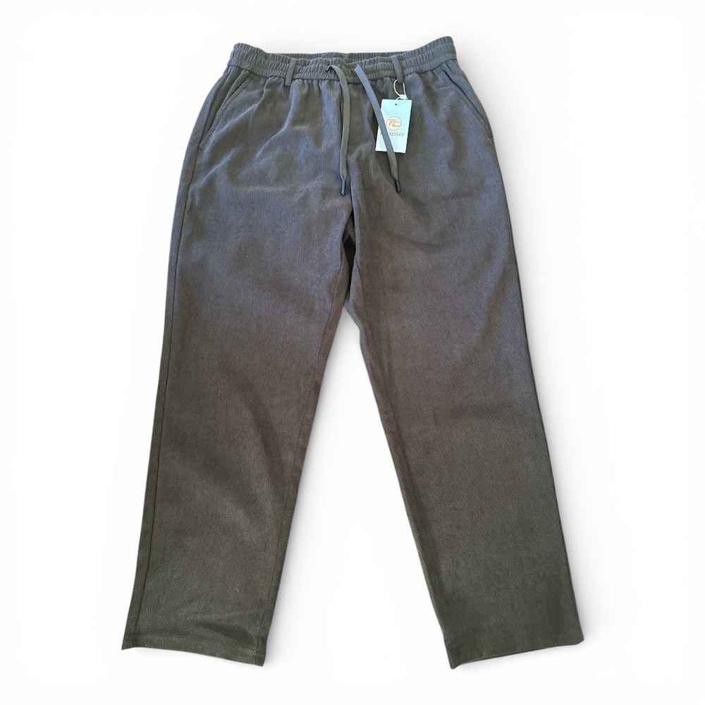 FlexCozy Stretch Corduroy Pull On Pants Women's L Petite NWT Brown